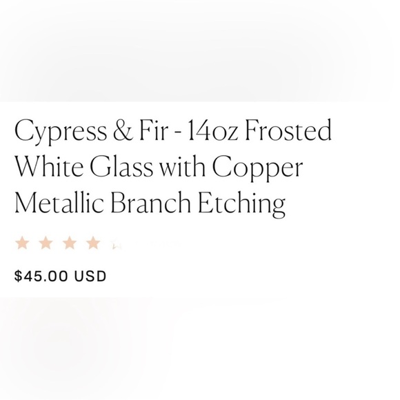 PADDYWAX Cypress & Fir - 14 oz white Glass with copper metallic branch Etching - Picture 5 of 13